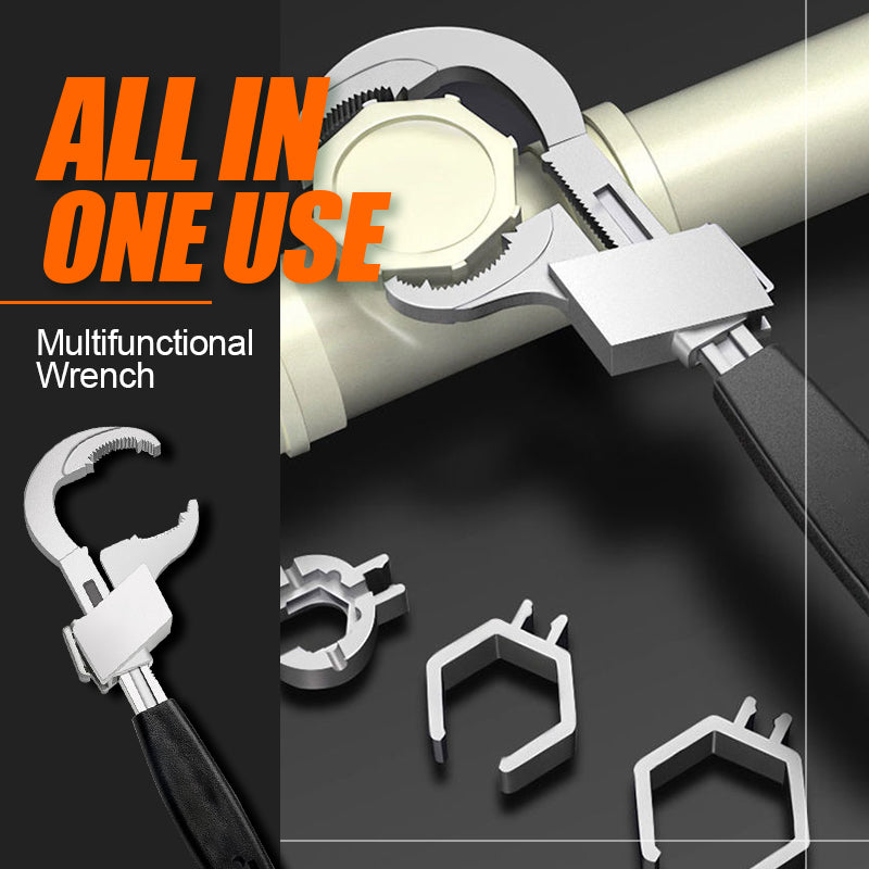 UniWrench - Universal Double-Ended Wrench Set (+3 Attachments)