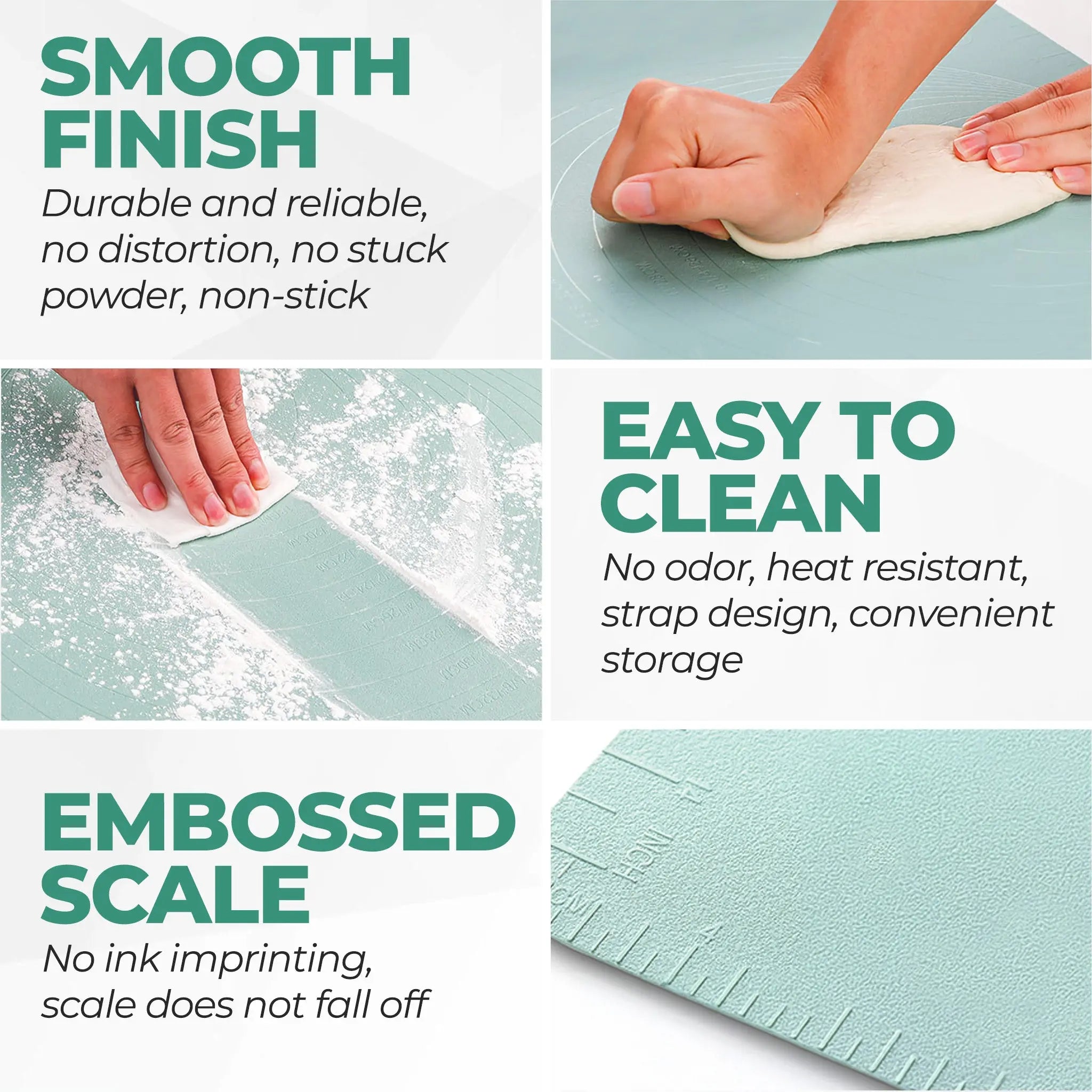 BakeEase Pro – Nagy, csúszásmentes szilikon sütő- és gyúrólap