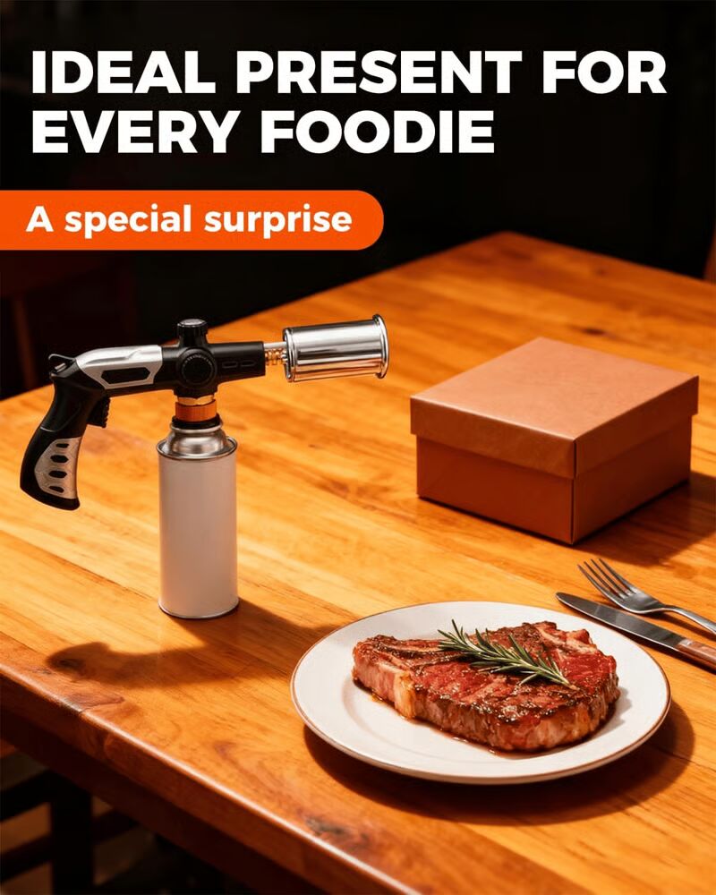 Erős propánfáklya állítható lánggal (a tartály nem tartozék)