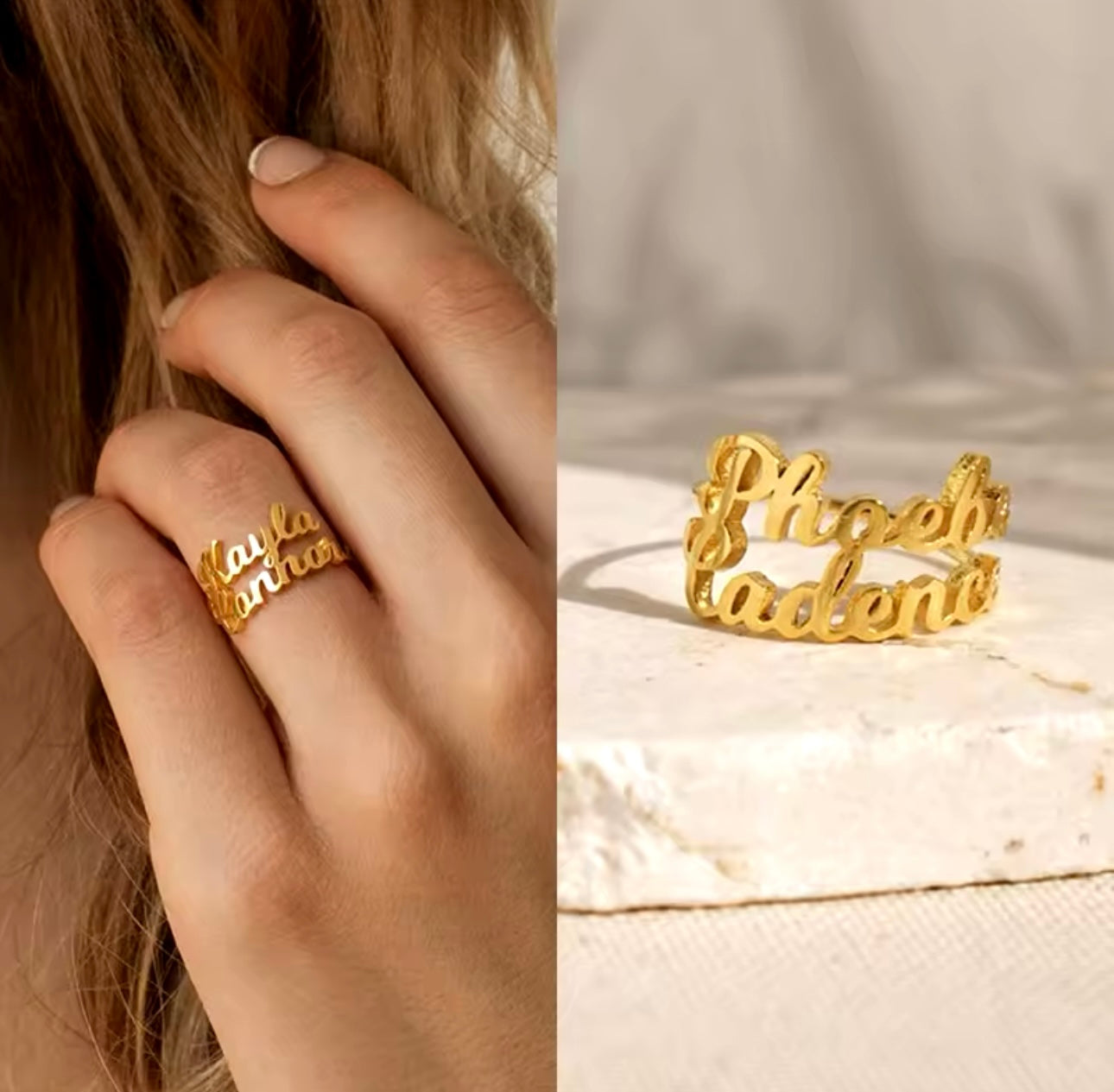 Personalized Script Name Ring for Everyday Wear