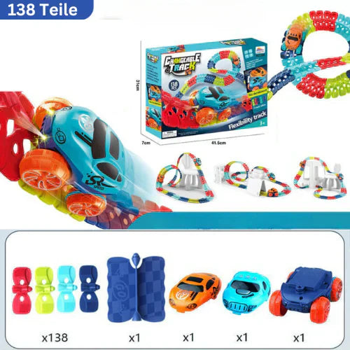 ZeroG – Flexibel bilbana med LED-lampor för barn