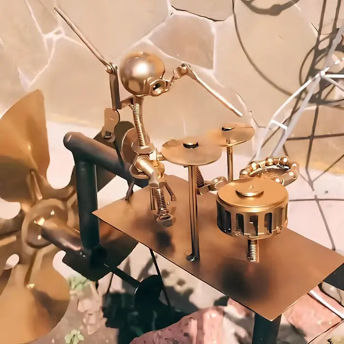 RockBeater Pro - Handmade Garden Wind Drummer Sculpture