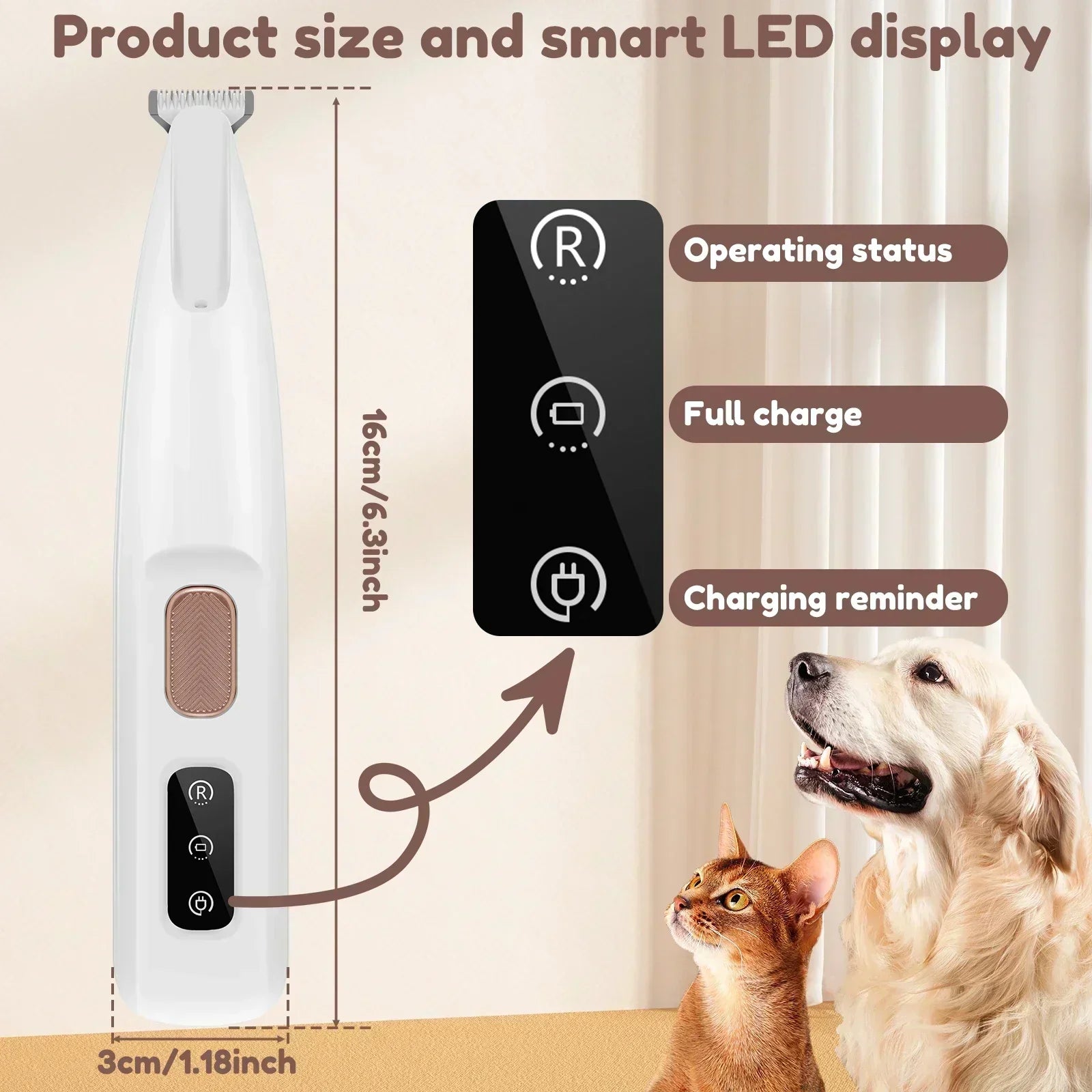 PawPerfect - Electric Pet Nail Trimmer with LED Light