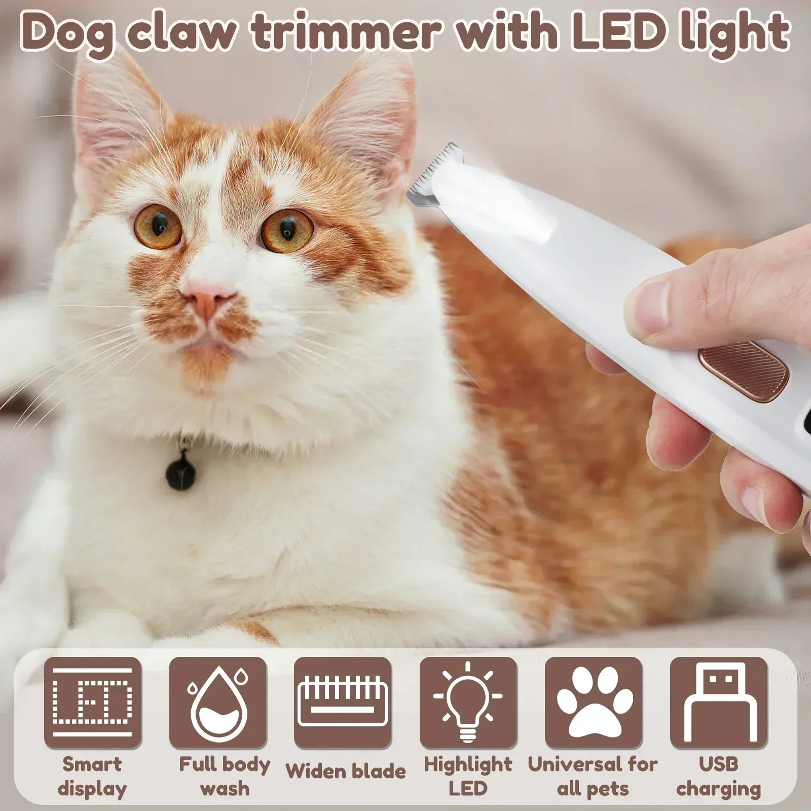 PawPerfect - Electric Pet Nail Trimmer with LED Light