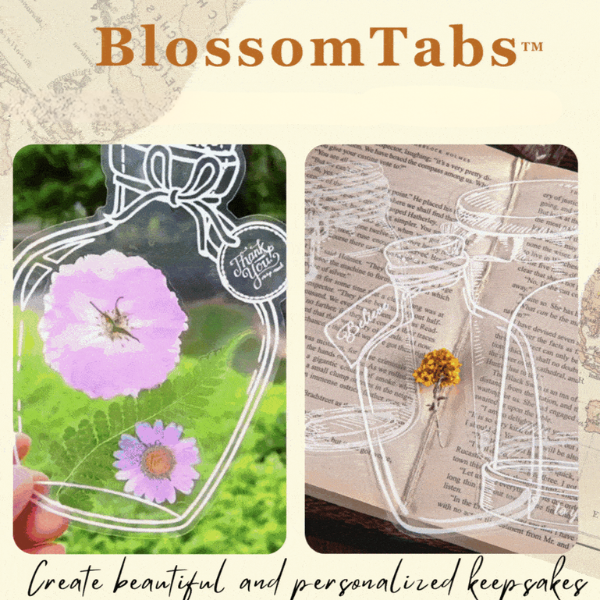 BlossomTabs – Transparente Blumenaufkleber zum Selbstgestalten für Tagebücher