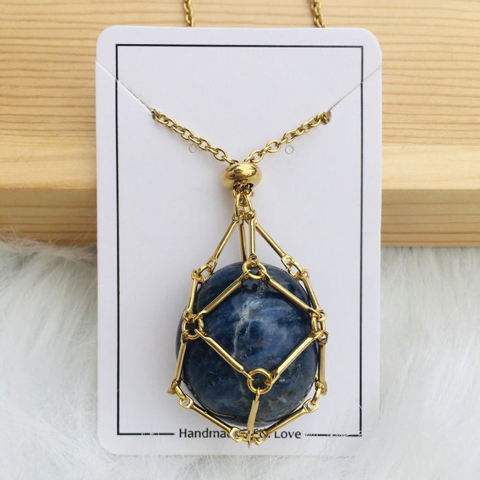 Interchangeable Crystal Stone Necklace
