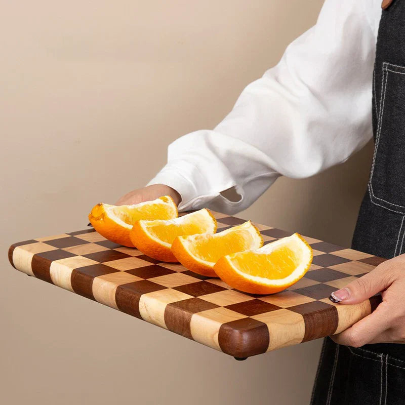 WoodElegance - Acacia Wood Cutting Board with Non-Slip Base
