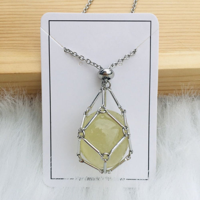 Interchangeable Crystal Stone Necklace