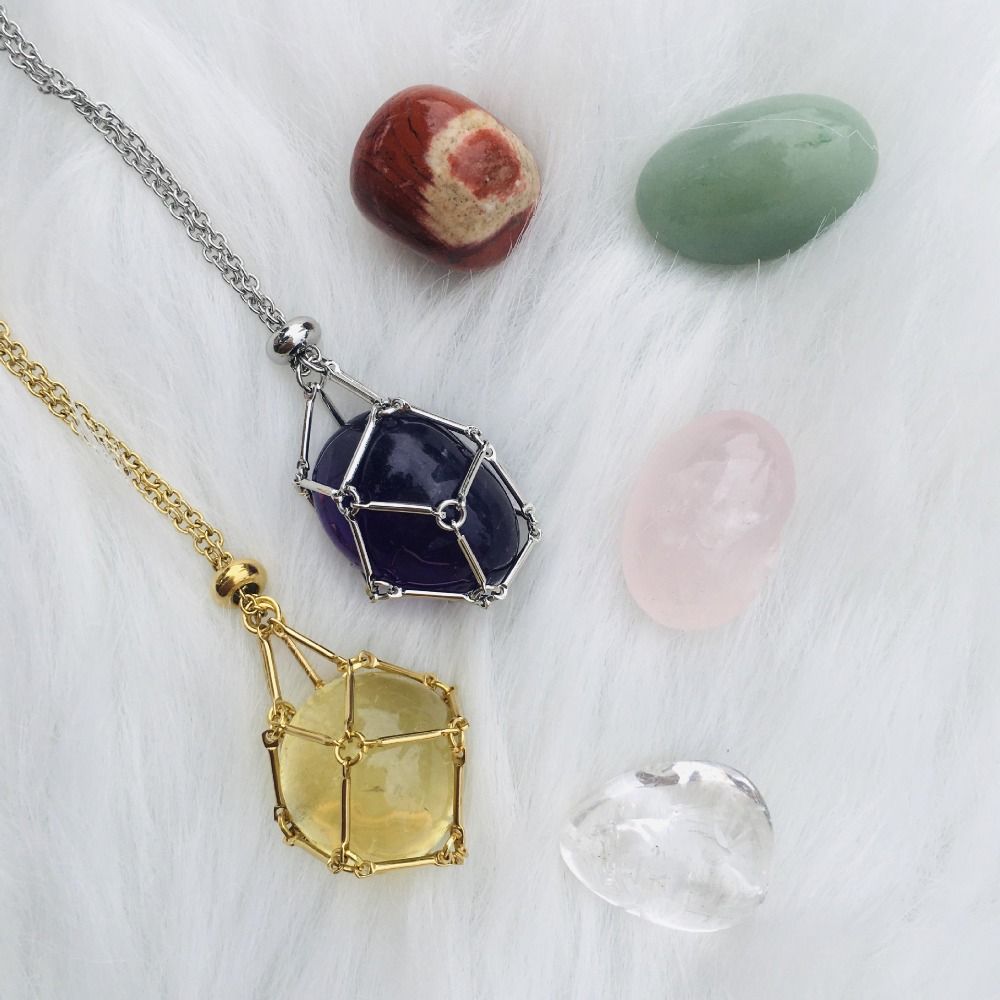 Interchangeable Crystal Stone Necklace