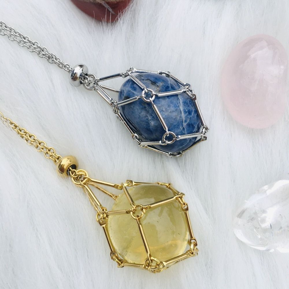 Interchangeable Crystal Stone Necklace