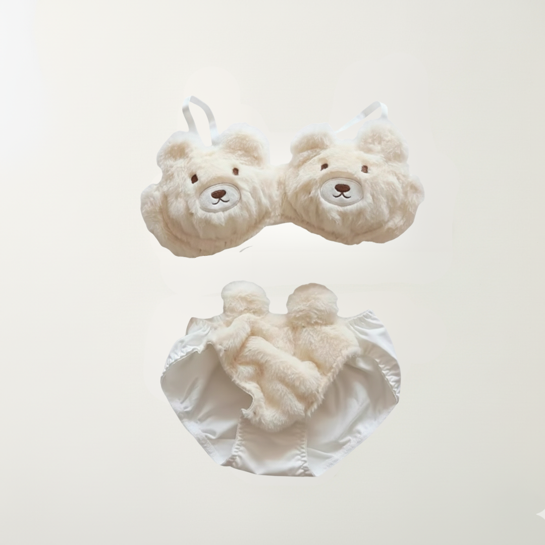 Cozyelle - Soft Plush Cute Lingerie Set