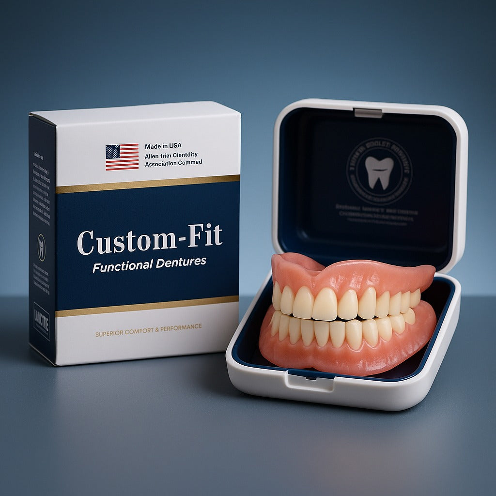Comfort-Fit Cosmetic Dentures – Removable Smile Set