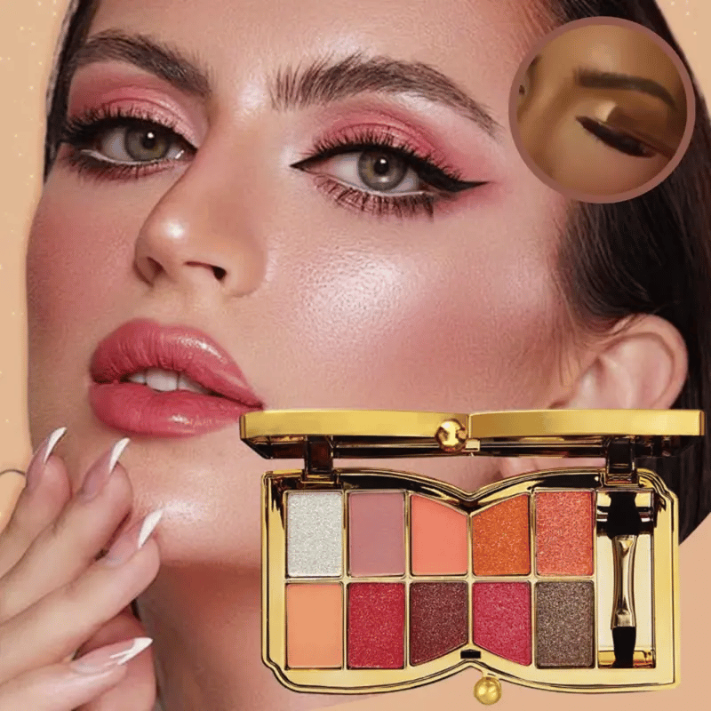 Your Beauty Diary - 10 värin glitter-luomiväripaletti häivytettävin sävyin