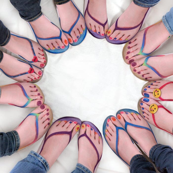 FlipFun – veselé ponožky s potiskem žabek