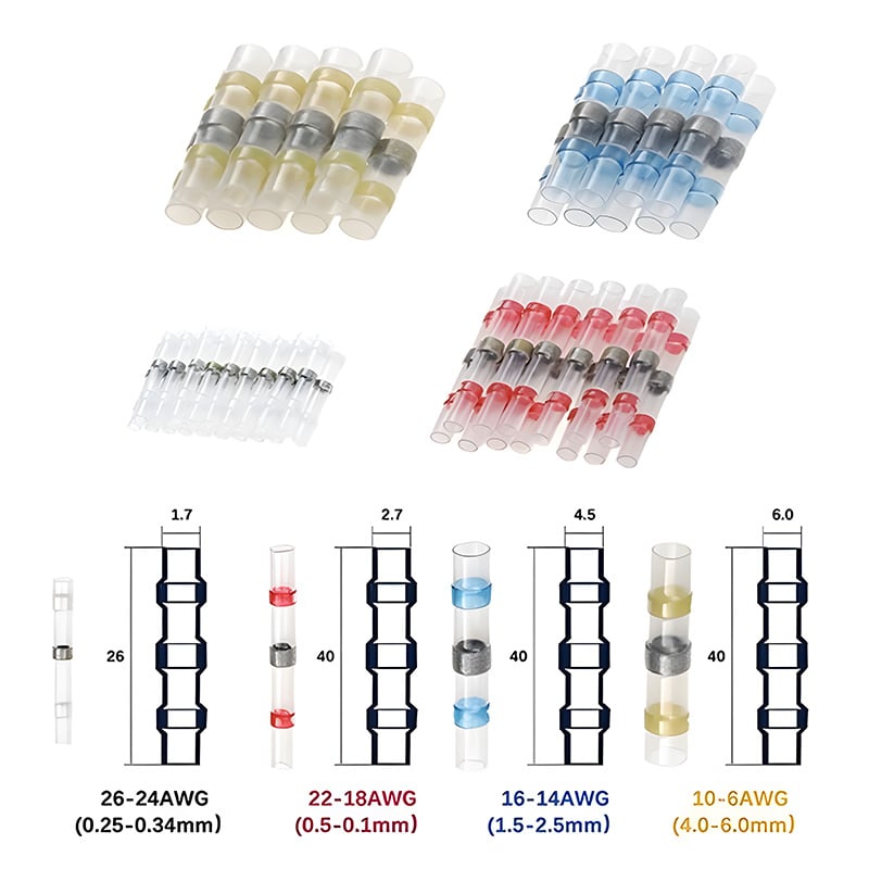 AquaSeal – Hőzsugorodó forrasztóhüvely készlet elektromos vezetékek bekötéséhez
