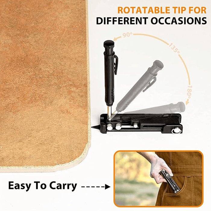 SteelMark Pro — Adjustable Deep Hole Construction Pencil Marker
