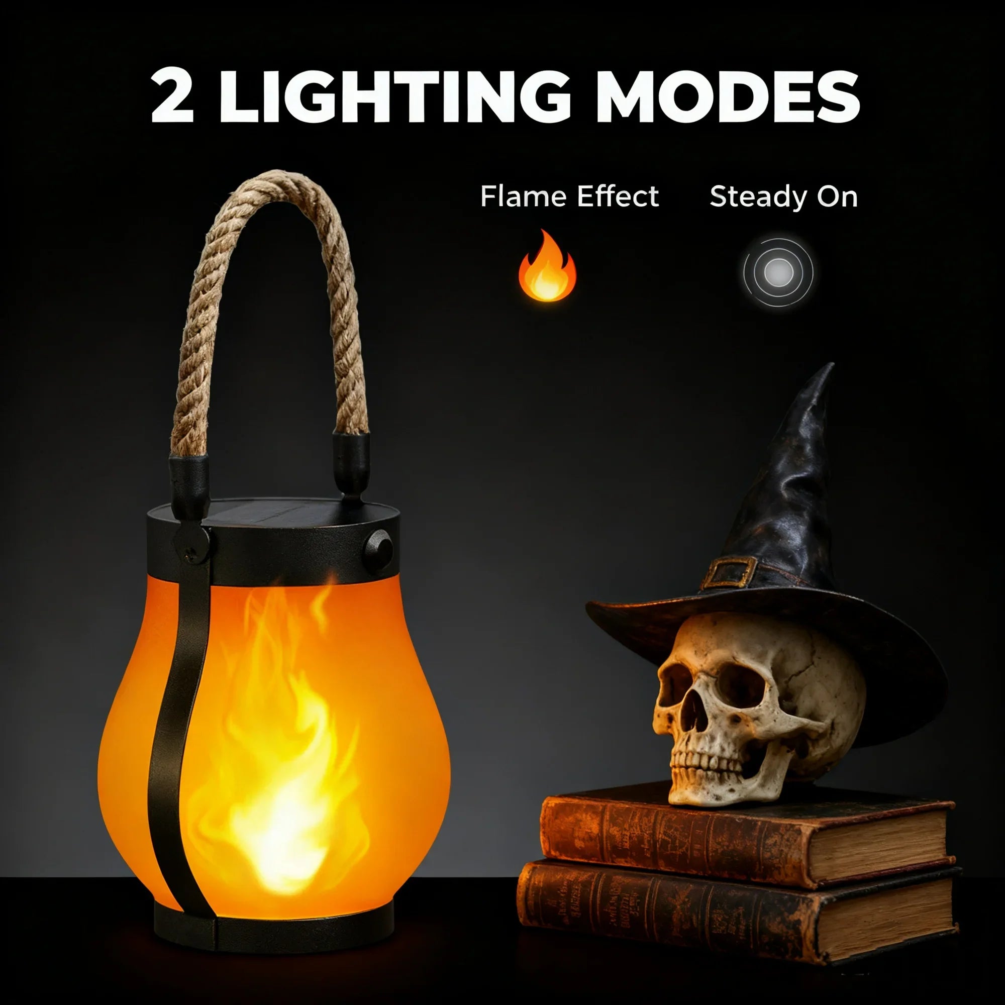 LumaFlare Pro - Solar Flame Effect Lantern for Outdoor Spaces