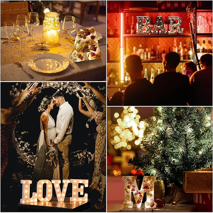 BloomLetter - Personalized Floral Resin Letter Light