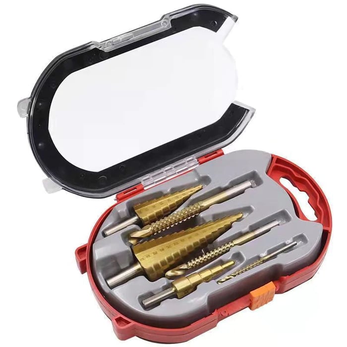 BladeForce Pro — Titanium-Coated Step Drill Bit Set for Metal, Wood, and Plastic