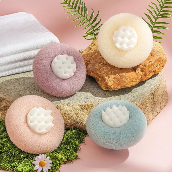GlowVive — Silicone Body Scrubber Brush with Grip Handle