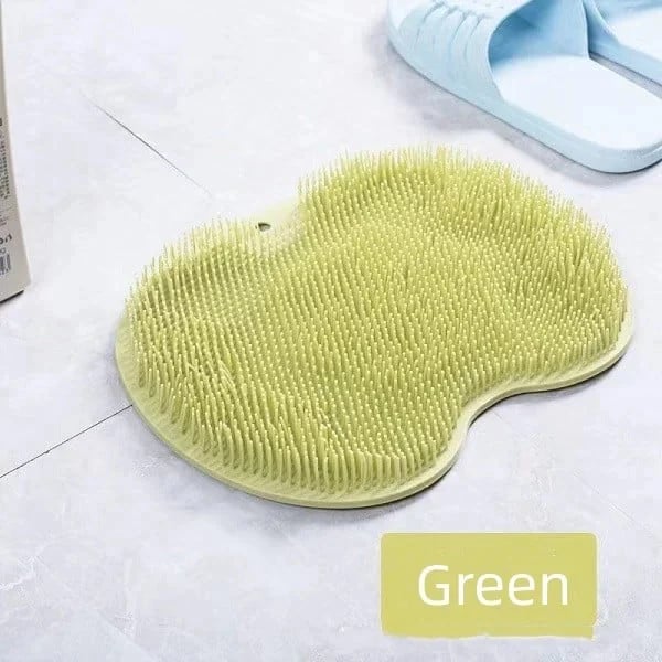 AquaScrub 2-in-1 Shower Mat with Foot & Body Scrub Brush