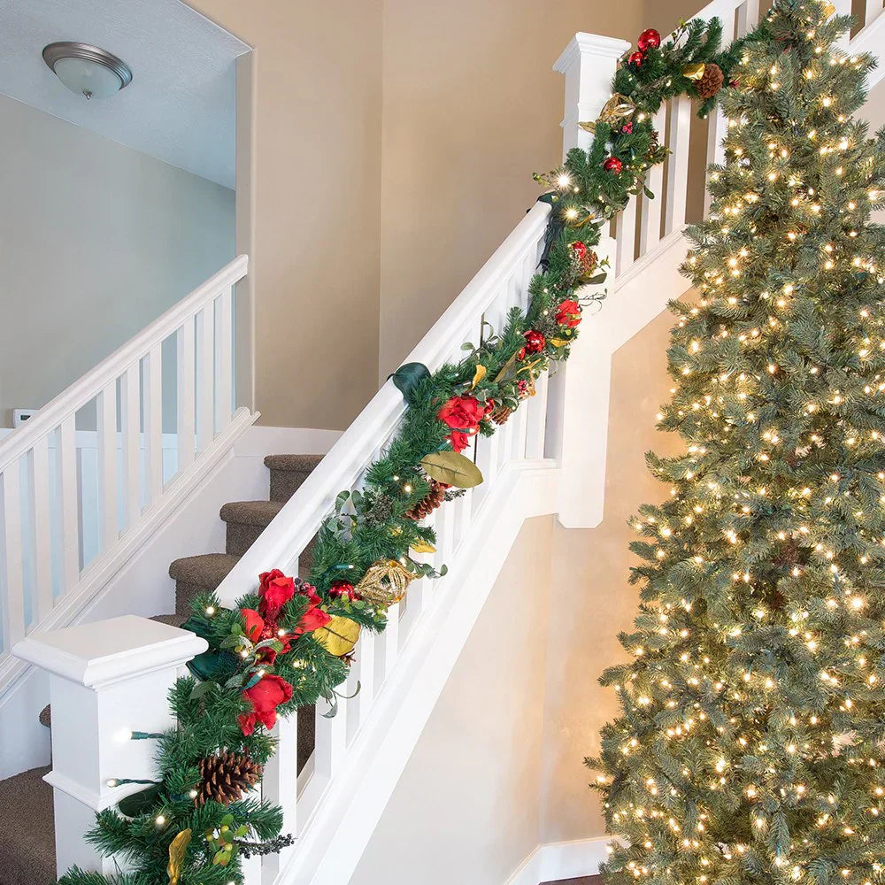 Állítható girlandakasztó lépcsőkorlátra és korlát díszítéséhez