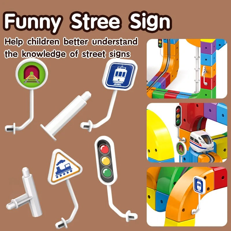 MindTrack - Modulair kubusbaansysteem om te bouwen voor creatief spel voor kinderen