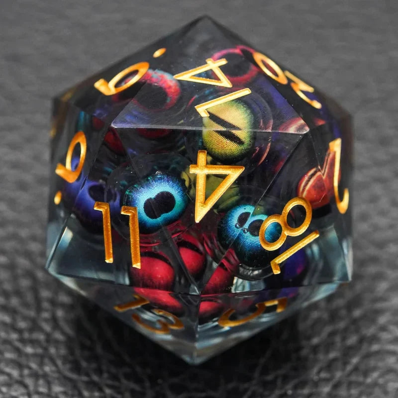 AquaEyes Polyhedral Liquid Dice Set for Tabletop Games