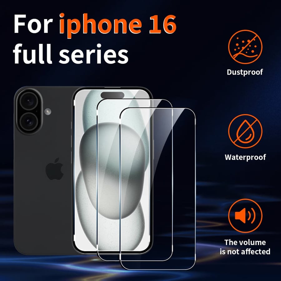 GlideClear unsichtbare Bildschirmschutzfolie für die iPhone 16-Serie