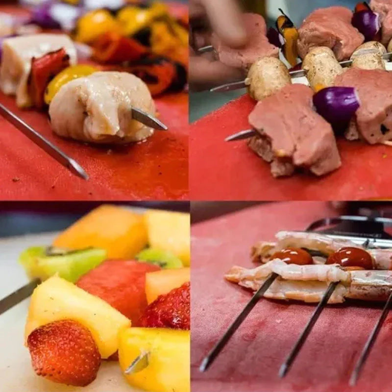 BlazeTrio Skewers — Stainless Steel BBQ Skewer Set