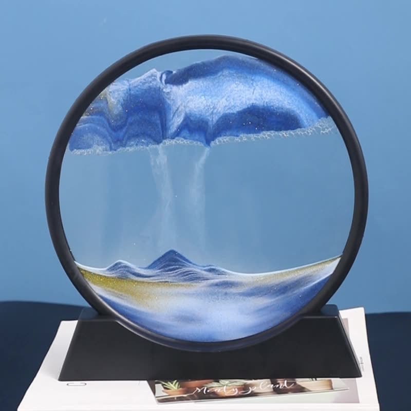 Round Sand Motion Art Decor for Home and Office