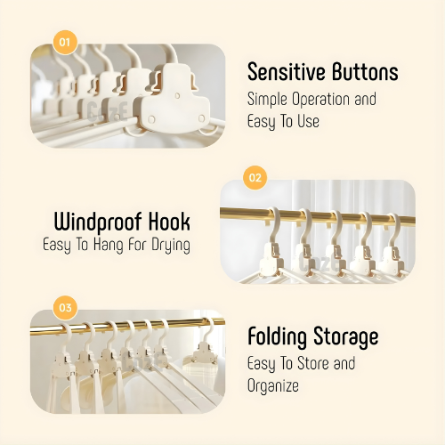 ClaspGuard — Taitettava vaateripustin kaulustuelle