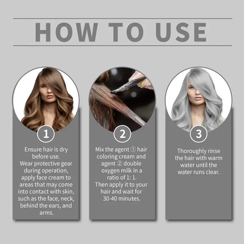 SilverLumina - Silver Hair Color Cream for Cool-Tone Finish