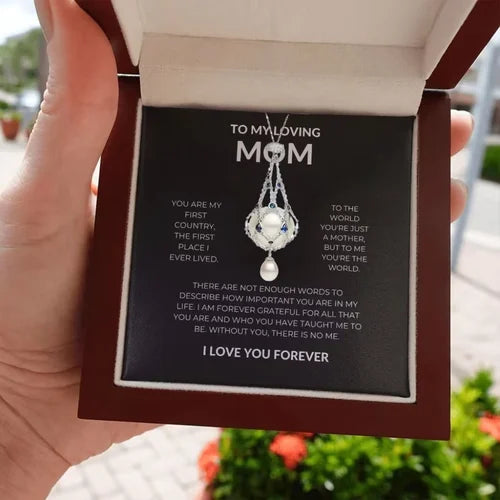 Drágakőfény állítható gyöngy medálos nyaklánc