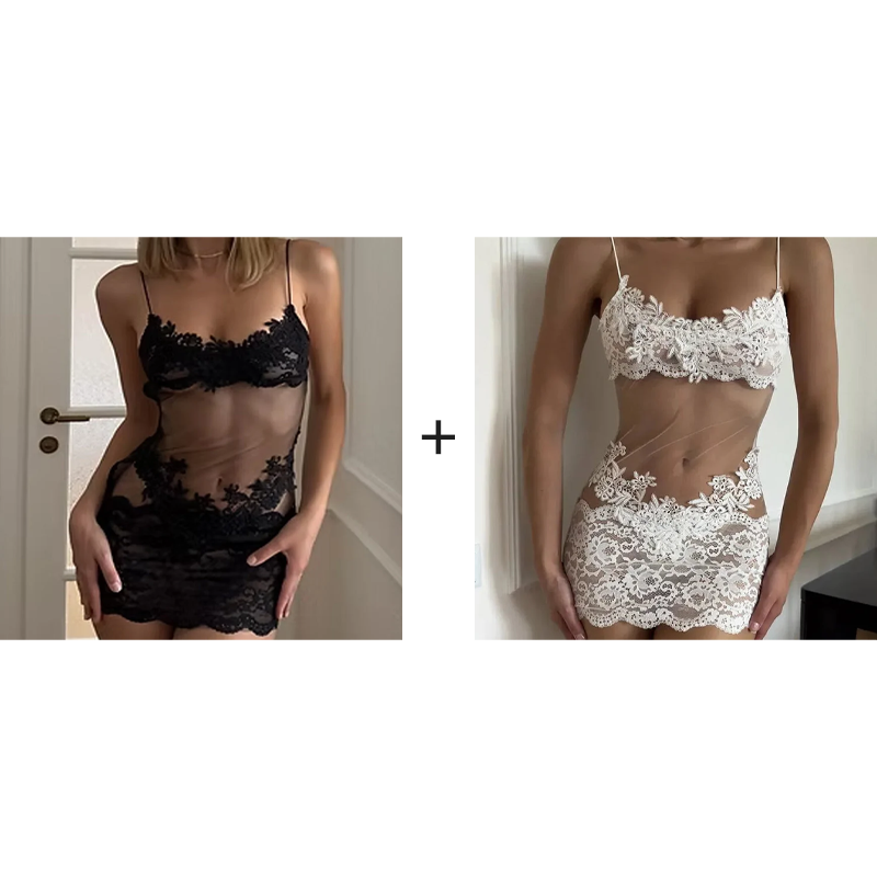 GlowSeren - Blonde Babydoll Nattøjskjole til Kvinder