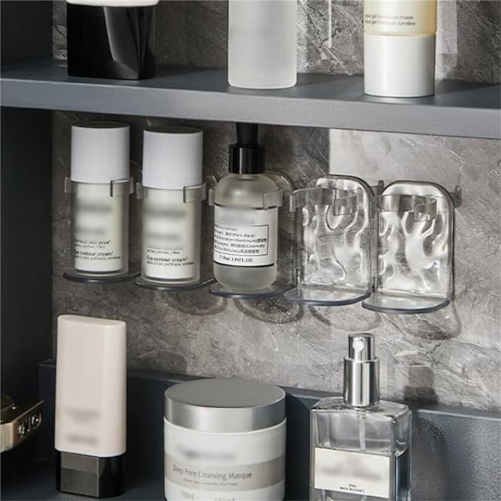 AquaGripPro — Wall Mounted Shower Shelf with Adhesive Hooks