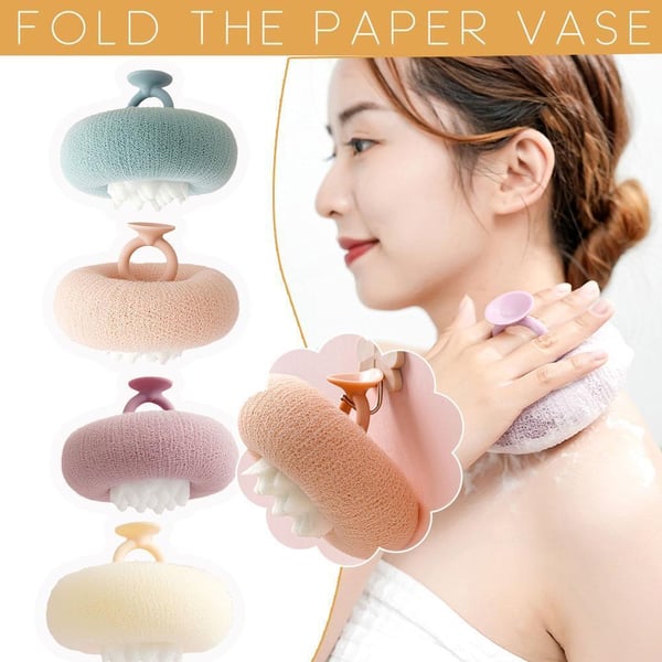 GlowVive — Silicone Body Scrubber Brush with Grip Handle