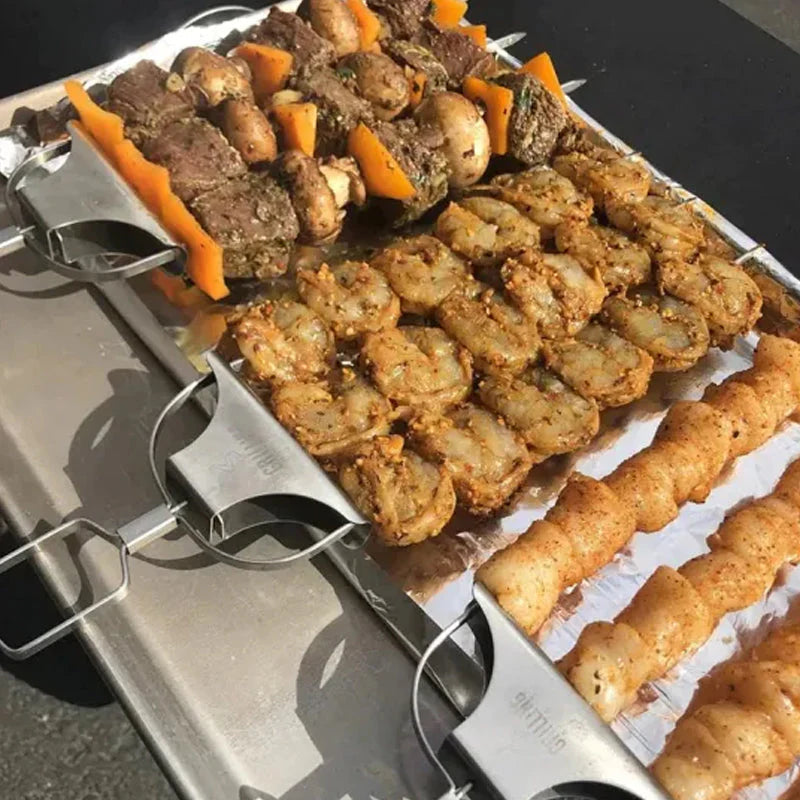 BlazeTrio Skewers — Stainless Steel BBQ Skewer Set