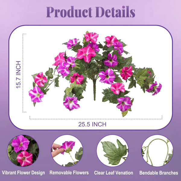 EverBloom - Artificial Petunia Hanging Basket