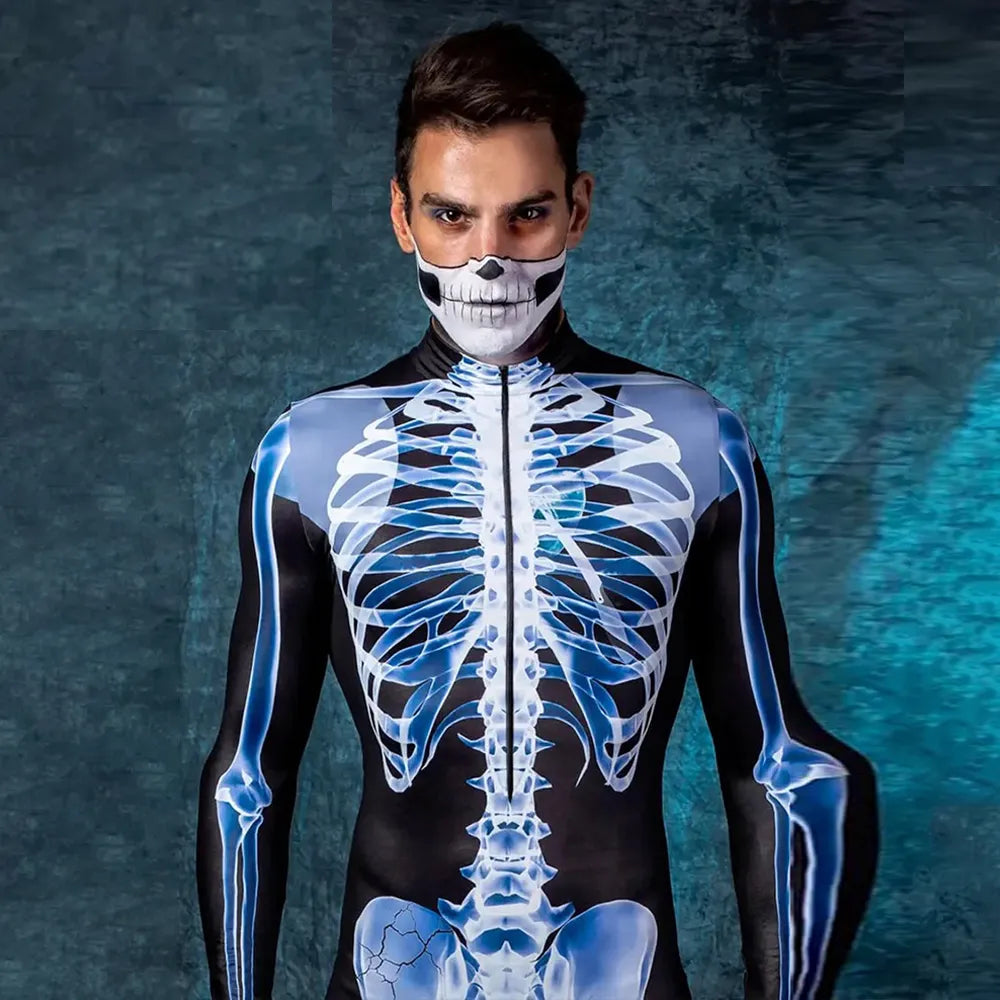 PhantoFLEX — Skeleton Print Full-Body Costume Suit