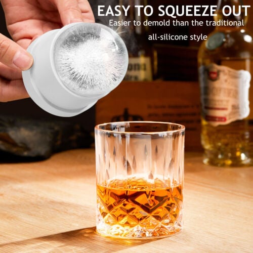 FrostVibe — Large Sphere Ice Ball Mold for Whiskey & Cocktails