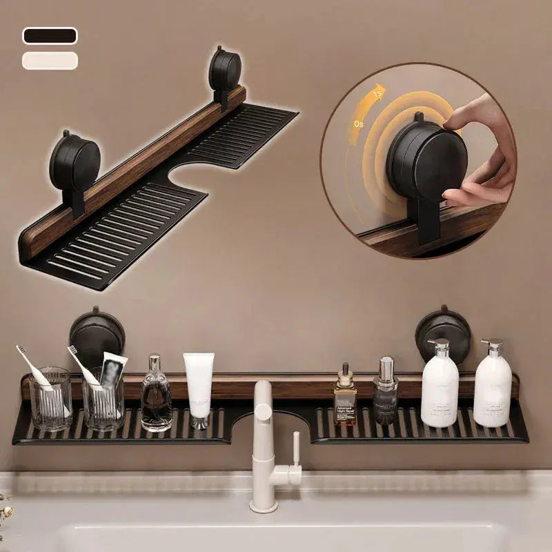 Wall-Mounted Sink Rack Organizer with Drain Tray for Kitchen