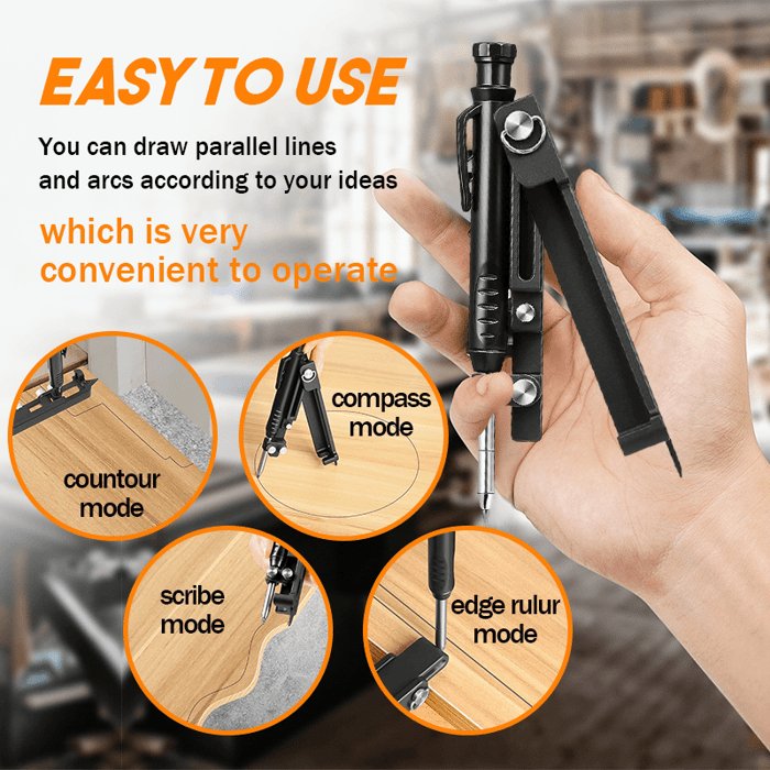 SteelMark Pro — Adjustable Deep Hole Construction Pencil Marker