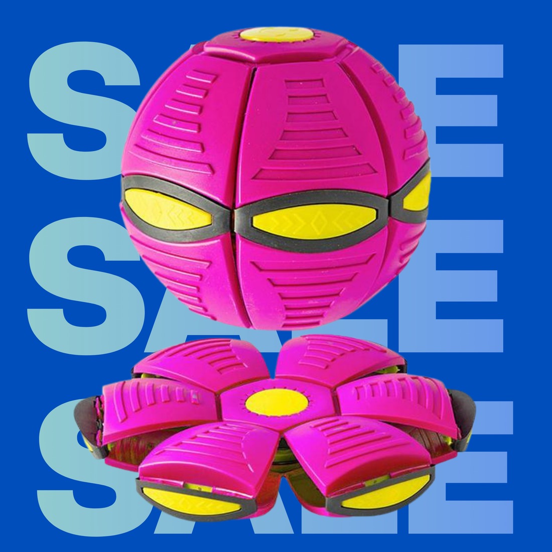 FlyMorph – förvandlingsbar kastskiva och boll-leksak