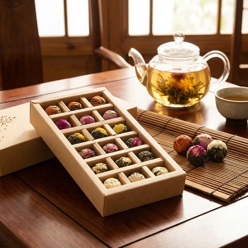 Blooming Pu-erh Flower Tea Balls