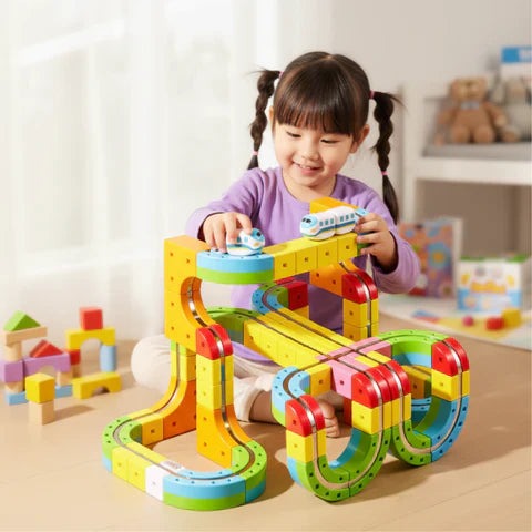 MindTrack - Modular Cube Track Building Set for Kids’ Creative Play