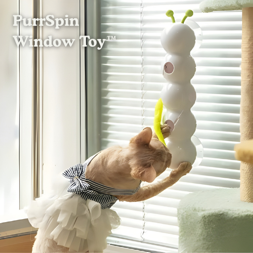 Jucărie interactivă pentru pisici cu ventuză – teaser automat cu mișcare pentru pisici de interior