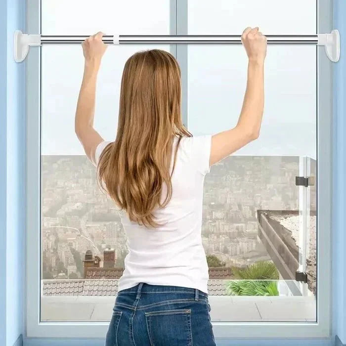 Drill-Free - Adjustable Tension Rod for Closet and Bathroom