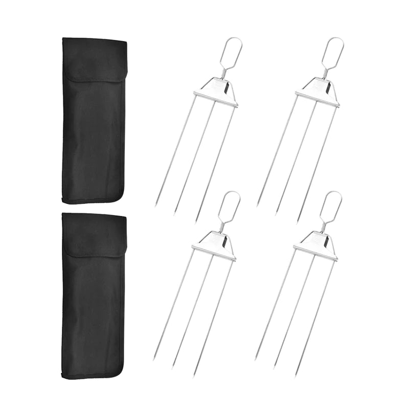 BlazeTrio Skewers — Stainless Steel BBQ Skewer Set