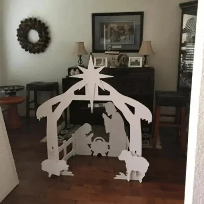 HolyGlow – Plenerowa dekoracja bożonarodzeniowa: szopka z figurami